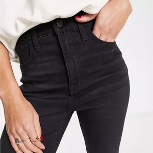 (Madewell) roadtripper supersoft ripped skinny jeans in wash black